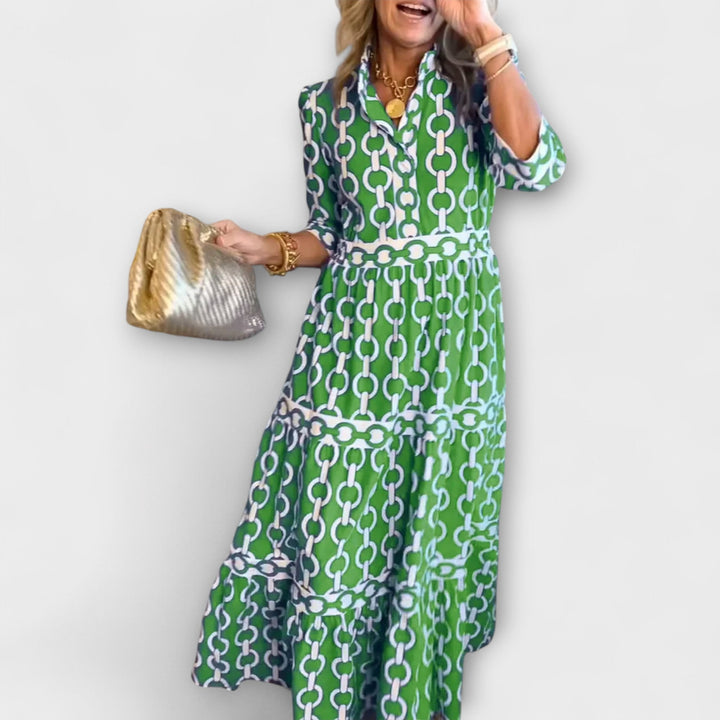Corinna - Midi dress with chain pattern