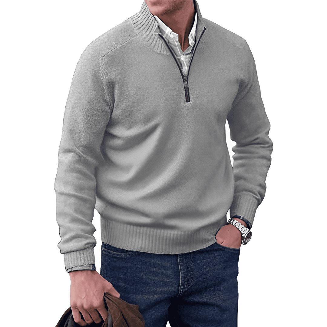 Ethan – Classic Quarter-Zip Sweater