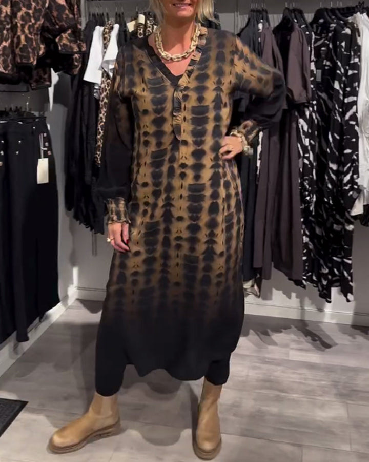 Héloïse - Versatile brown feminine dress