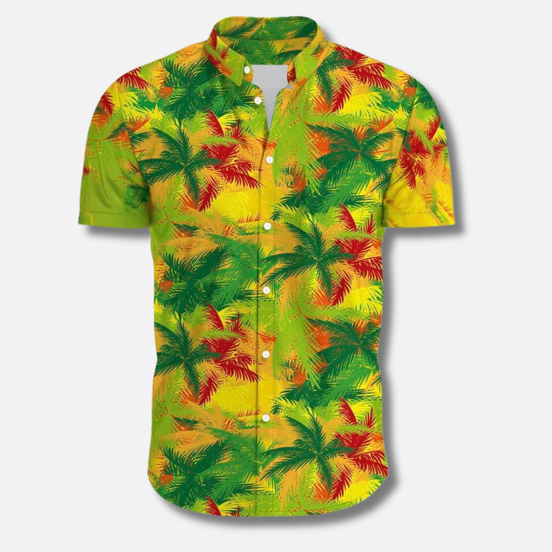 Men's Tropical Hawaiian Shirt | Short Sleeve | Lightweight Summer Button-Up