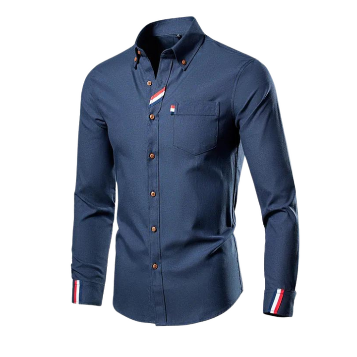 Men’s Slim-Fit Dress Shirt | Cotton Long-Sleeve Button-Up