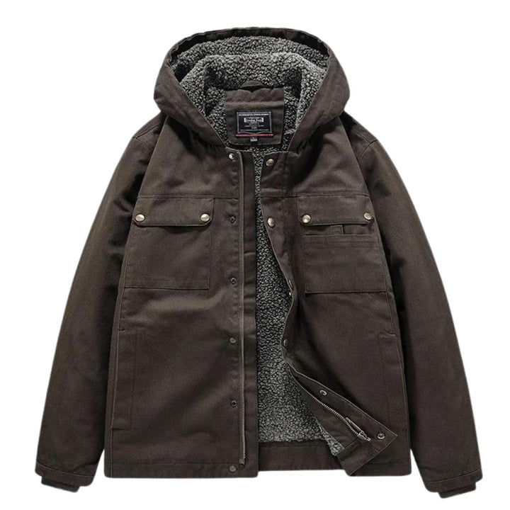 Veste utilitaire doublée sherpa | Toile épaisse | Indispensable par temps froid