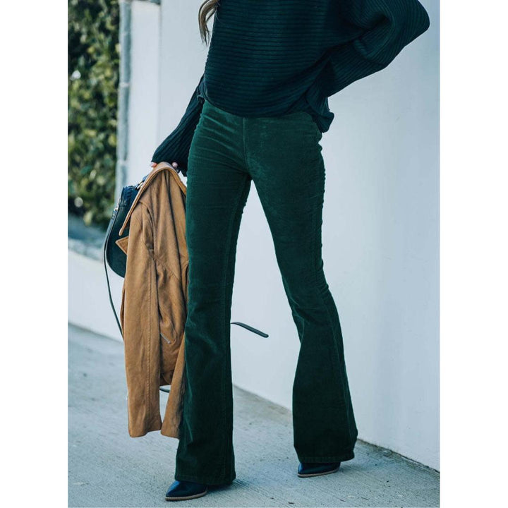 Corduroy Flare Pants | High-Rise Stretch Fit | Retro Everyday Style