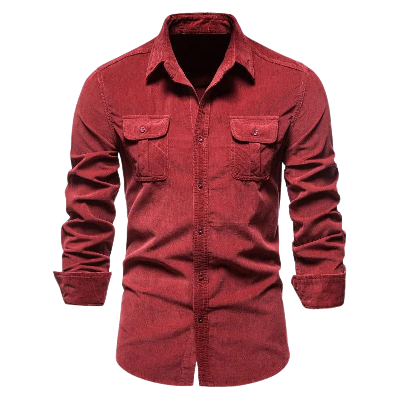 Men’s Brushed Cotton Overshirt | Button-Up | Fall Layering Shirt Jacket