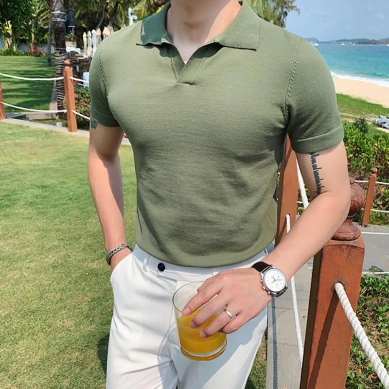 Men's Slim Polo Shirt | Stretch Knit | Casual Summer Essential