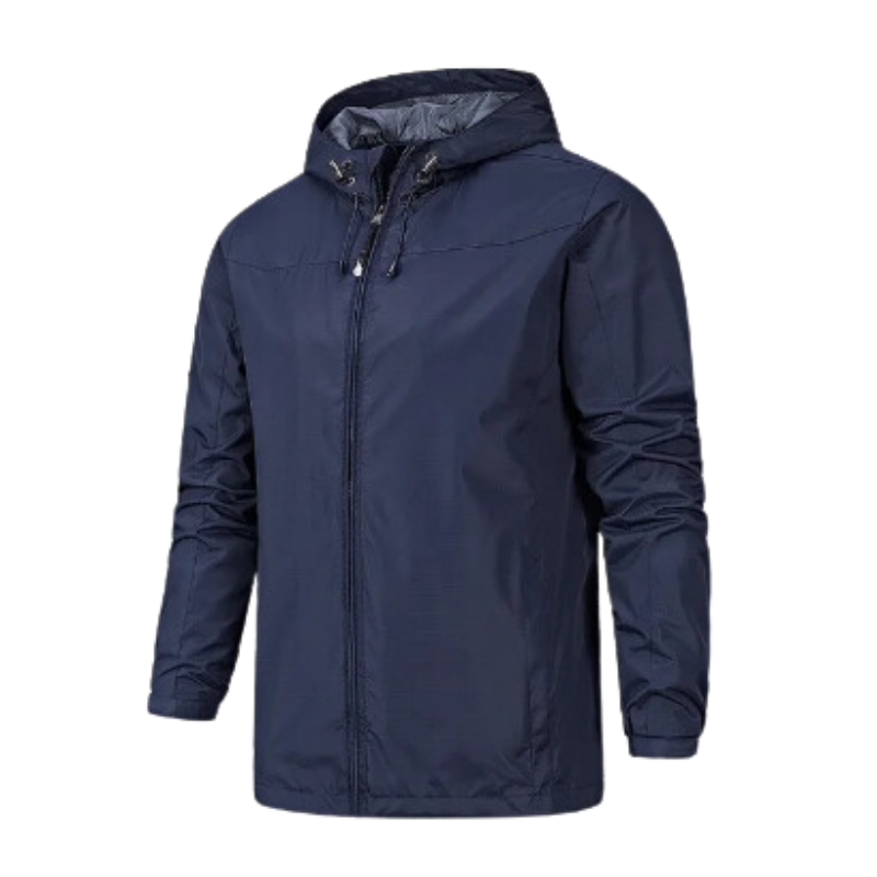Men’s Lightweight Windbreaker Jacket | Water-Resistant Shell | Hooded Design