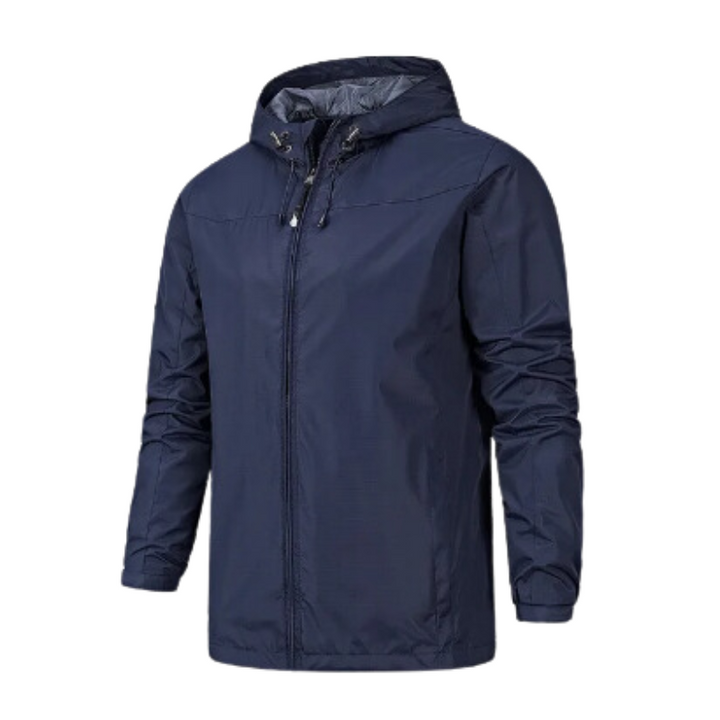 Men’s Lightweight Windbreaker Jacket | Water-Resistant Shell | Hooded Design