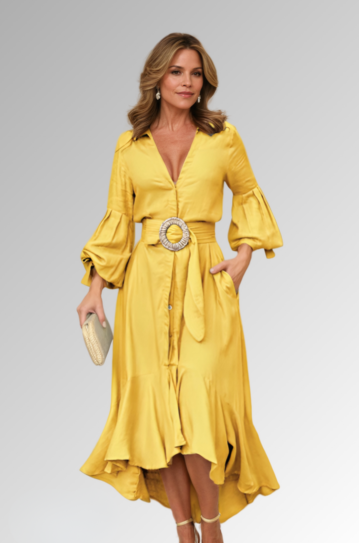 Renée - Robe évasée élégante - Confort et style intemporel 