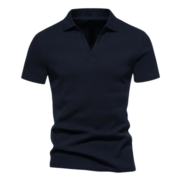 Men’s Stretch Knit Polo Shirt | Soft Slim Fit Collared Tee | Casual Summer Top