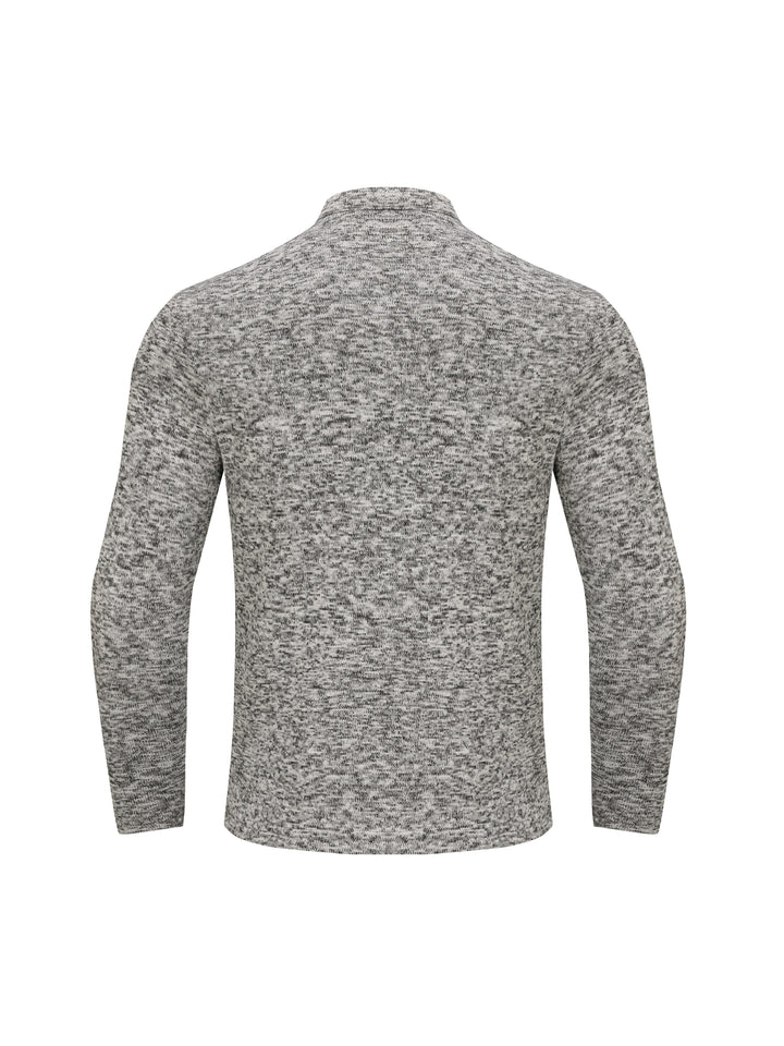 Men’s Marled Knit Henley Sweater | 3-Button Shawl Collar | Lightweight Pullover Layer