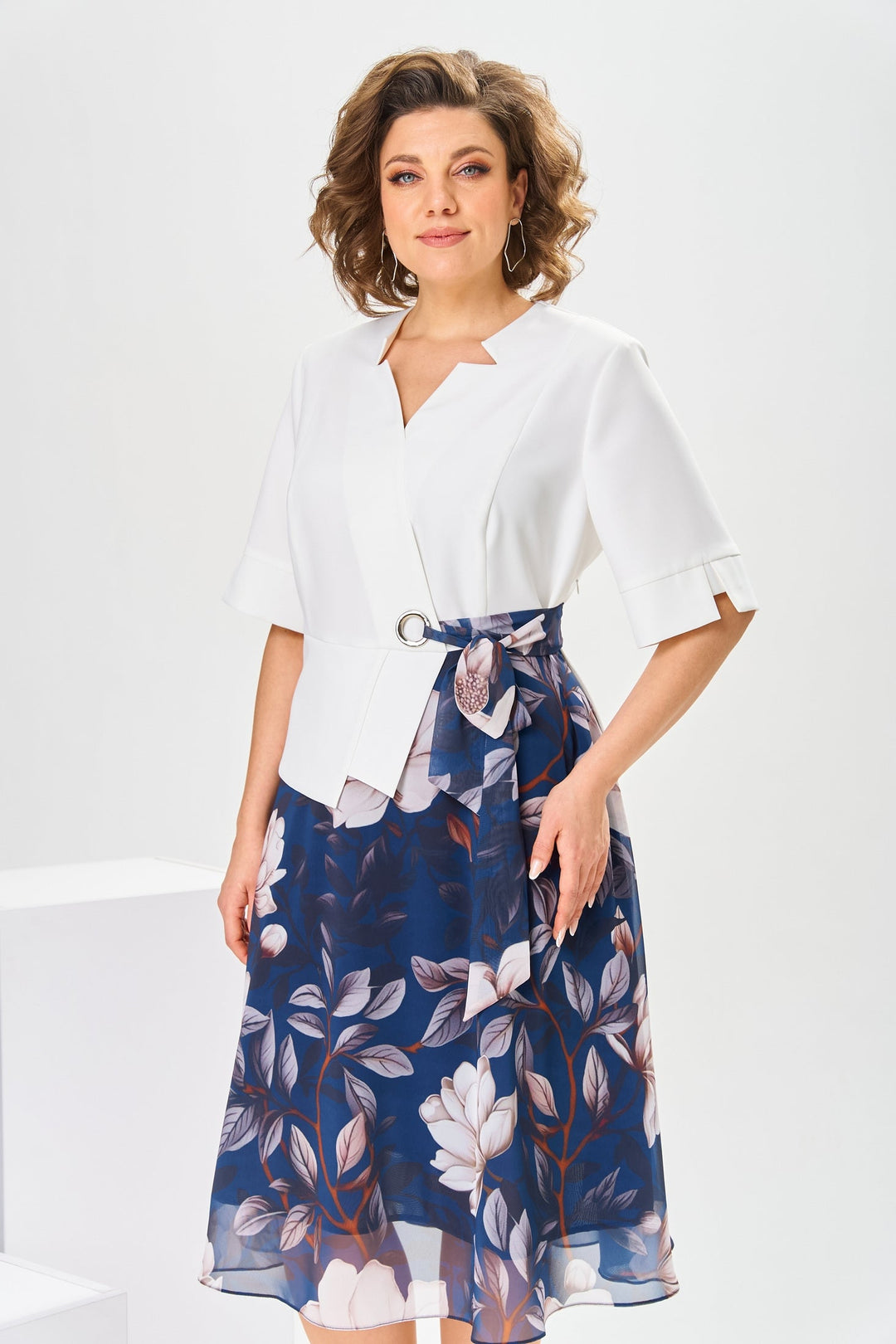 Adelisa - High Quality Cotton and Silk Dress for Natural Elegance