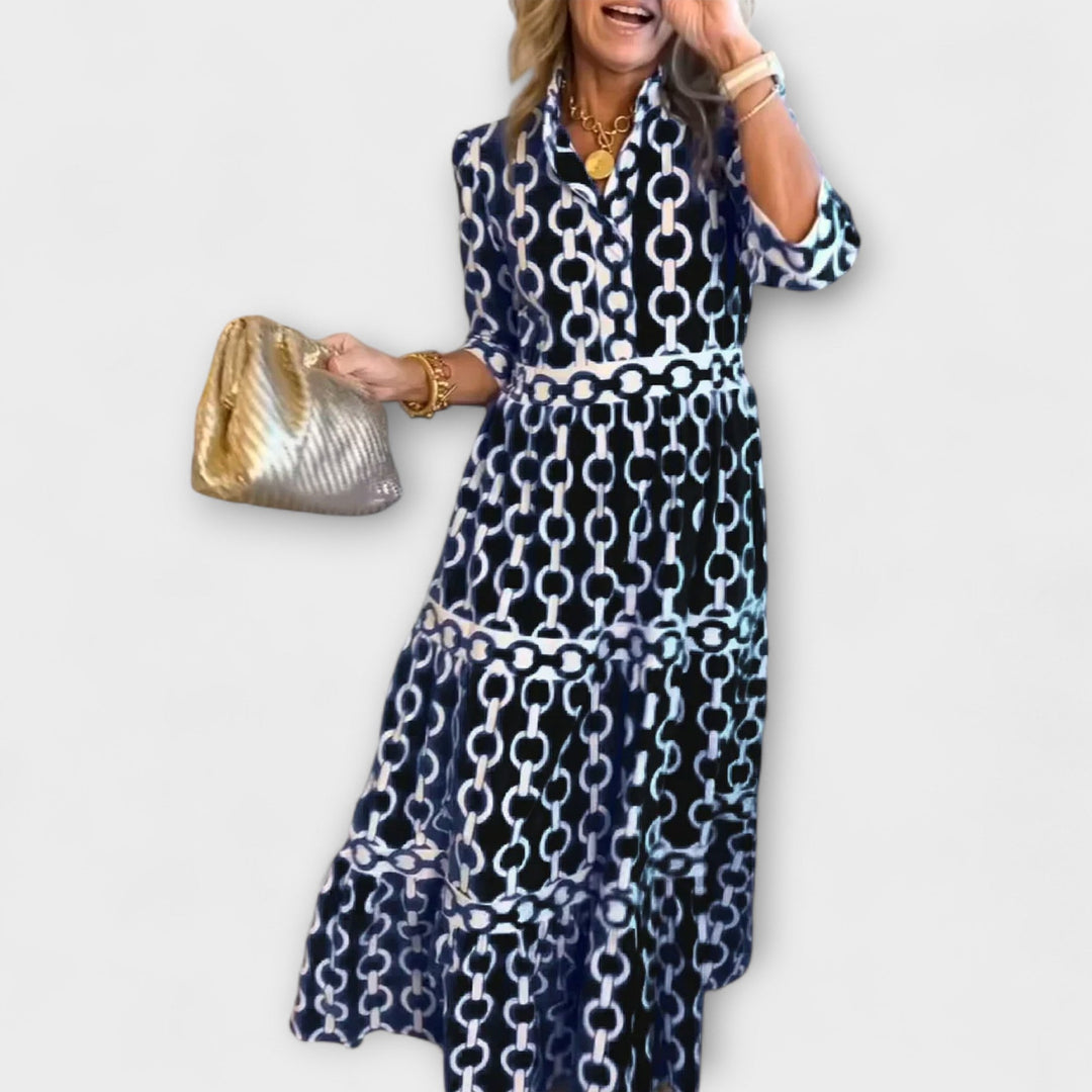 Corinna - Midi dress with chain pattern