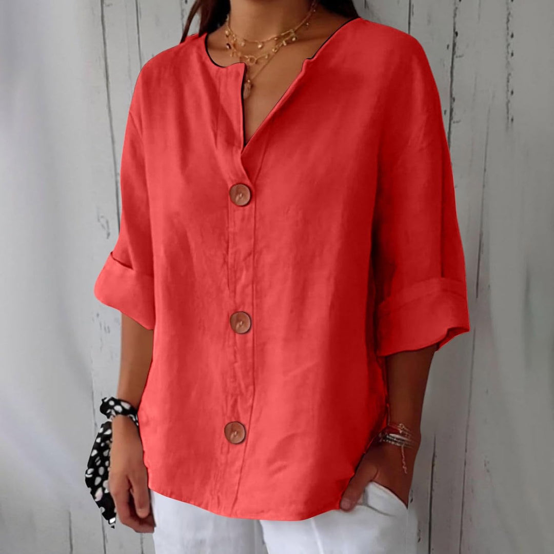 Dionelle - Casual Linen Blouse