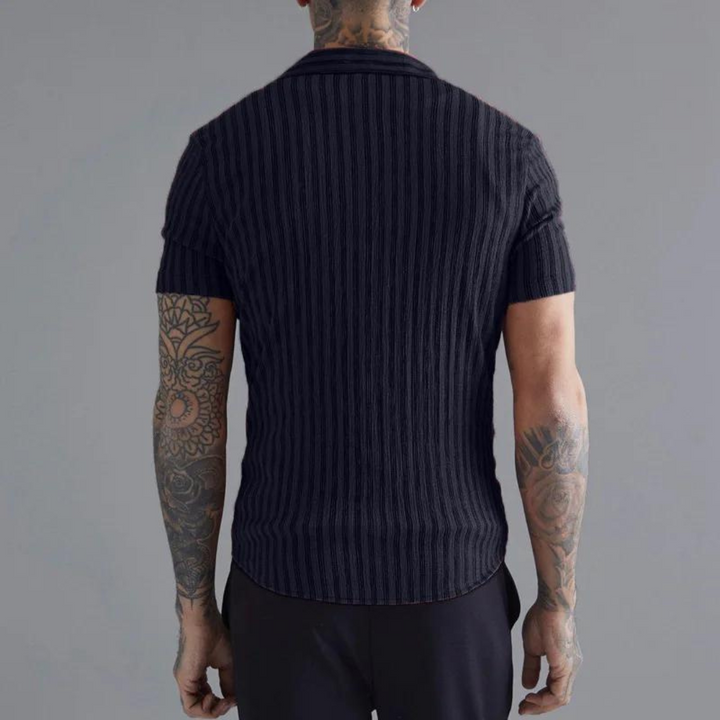 Striped Short-Sleeve Button Shirt | Men’s Summer Casual Top