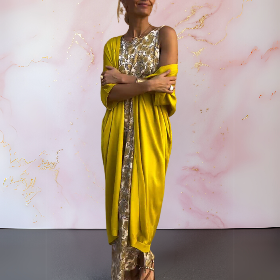 Zephyra - Elegant Dress with Vest for a Sophisticated and Comfortable Look