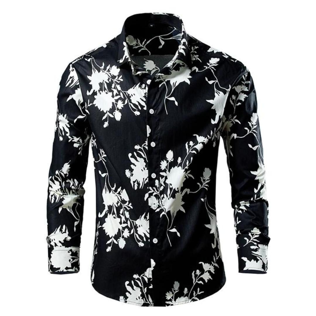 Men’s Floral Print Dress Shirt | Lightweight Cotton | Slim Fit