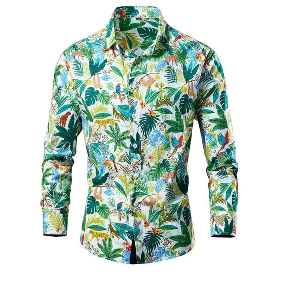 Men’s Floral Print Dress Shirt | Lightweight Cotton | Slim Fit
