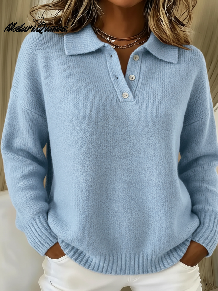 Irivana - Classic Long Sleeve Polo Neck Sweater