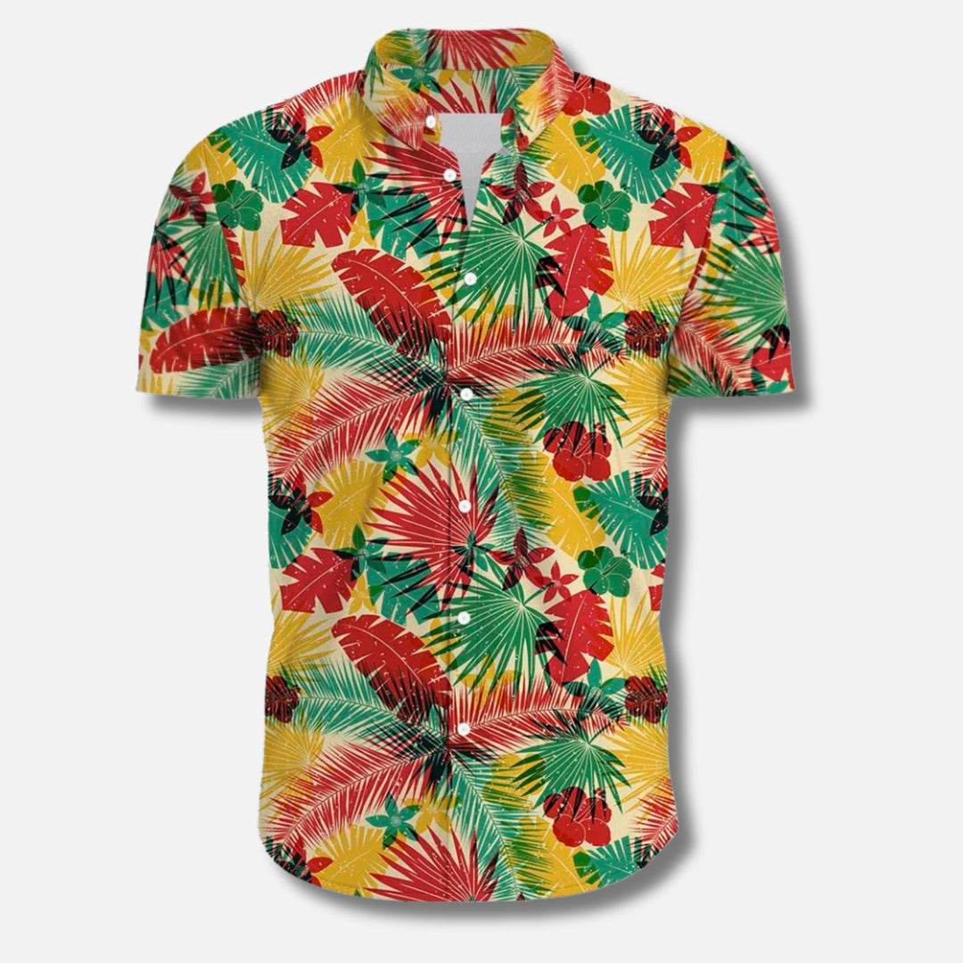 Men's Tropical Hawaiian Shirt | Short Sleeve | Lightweight Summer Button-Up