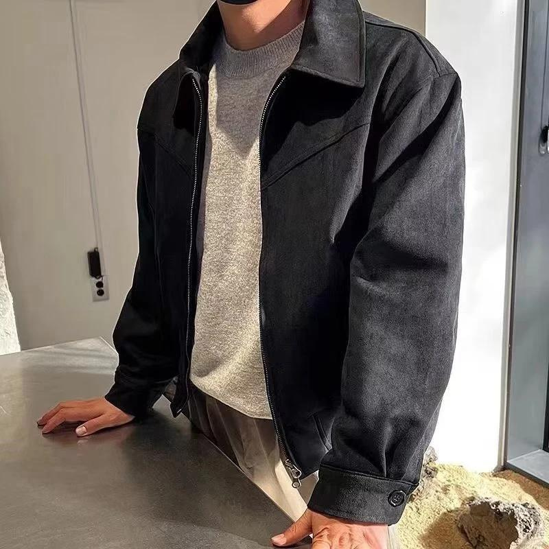 Men’s Faux Leather Overshirt Jacket | Button-Up | Casual Layering