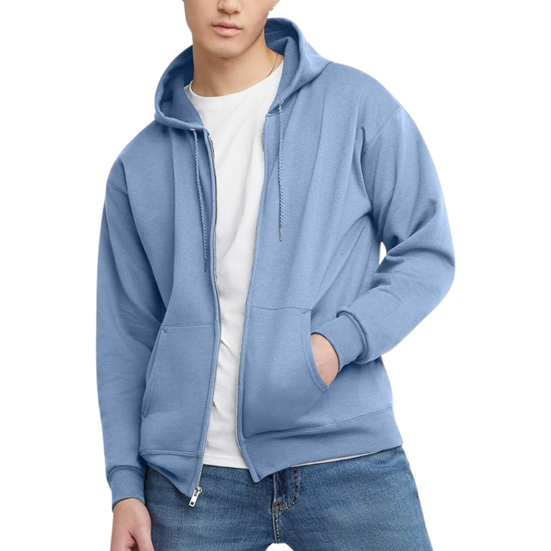 Men’s Full-Zip Fleece Hoodie | Everyday Layer | Soft Brushed Interior