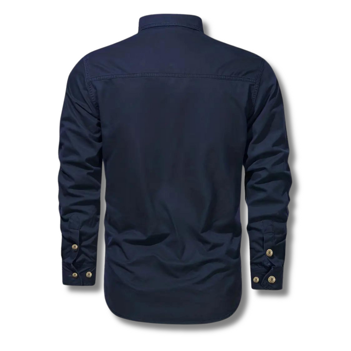 Men's Canvas Utility Shirt | Dual Chest Pockets & Rugged Cotton | Workwear-Inspired Style