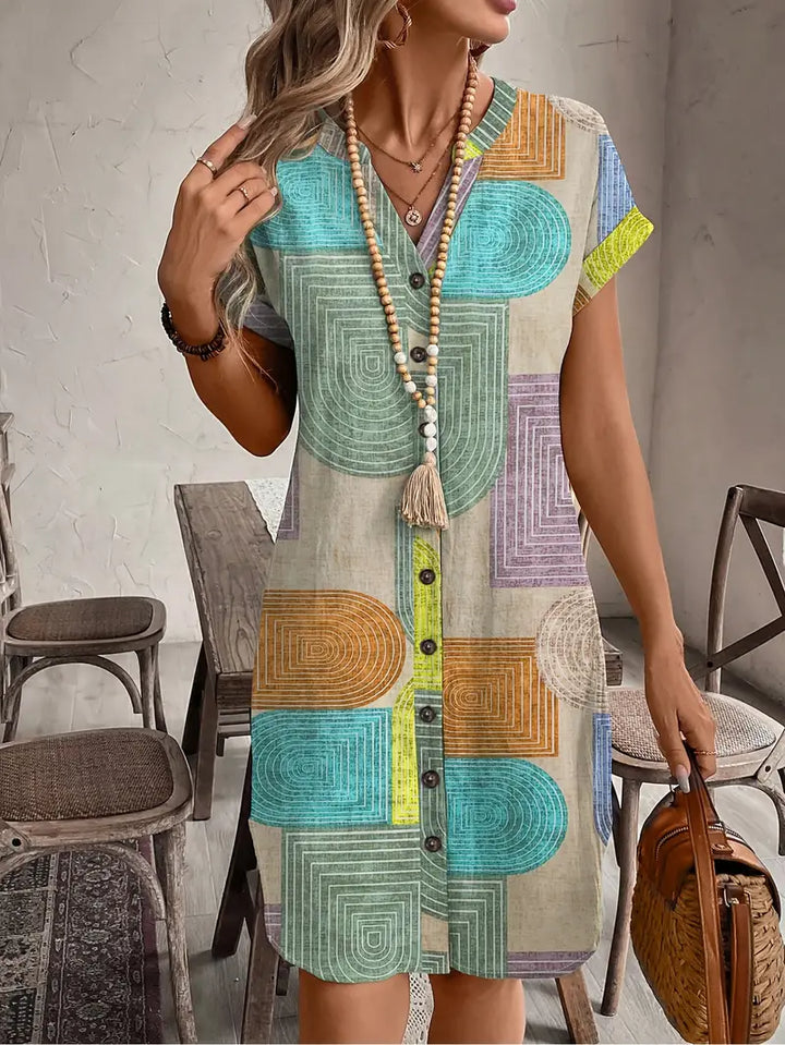 Lucille - Elegant Geometric Dress