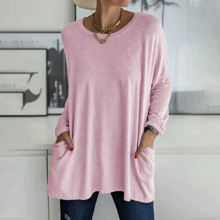 Daliah - Long Sleeve T-Shirt with Pocket