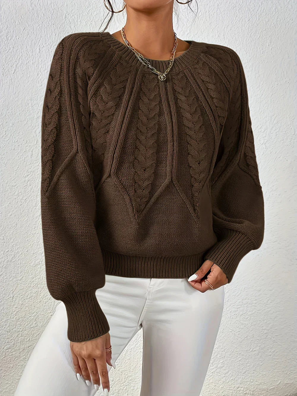 Cezanne - Women's Thick Puff Sleeve Sweater