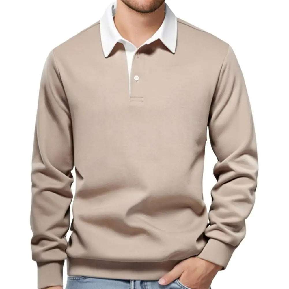 Mark - Men’s Long Sleeve Polo Sweatshirt