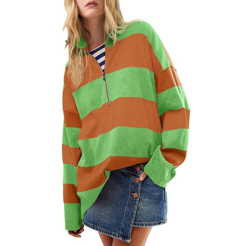 AUTUMN™- Stylish Oversized Turtleneck Sweater with Half Zipper Detail