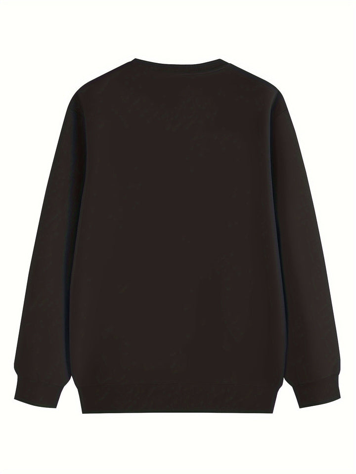 Men's Christmas Graphic Sweatshirt | Santa Print Pullover | Holiday Fleece Crew