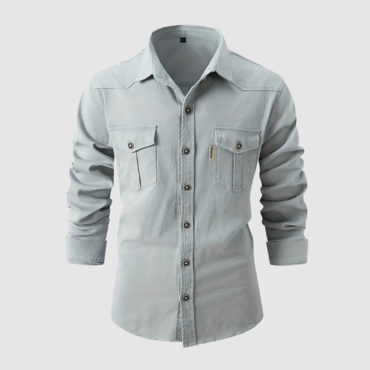 Utility Work Shirt | Heavyweight Cotton | Dual Chest Pockets