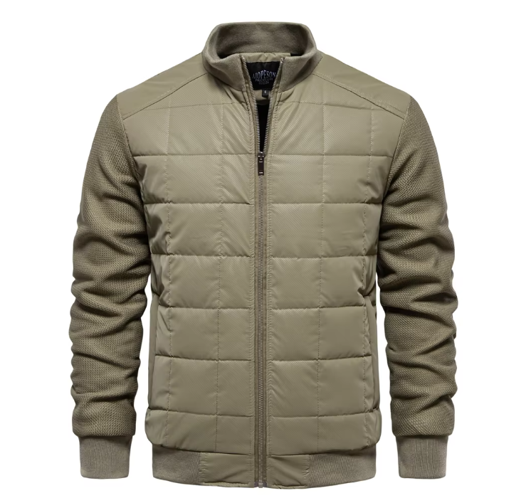 Blouson aviateur matelassé pour homme | Léger et isolé | Vêtement d'extérieur de mi-saison