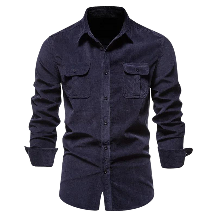 Men’s Brushed Cotton Overshirt | Button-Up | Fall Layering Shirt Jacket