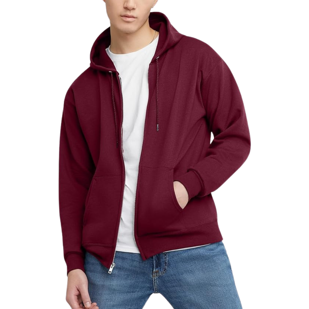 Men’s Full-Zip Fleece Hoodie | Everyday Layer | Soft Brushed Interior