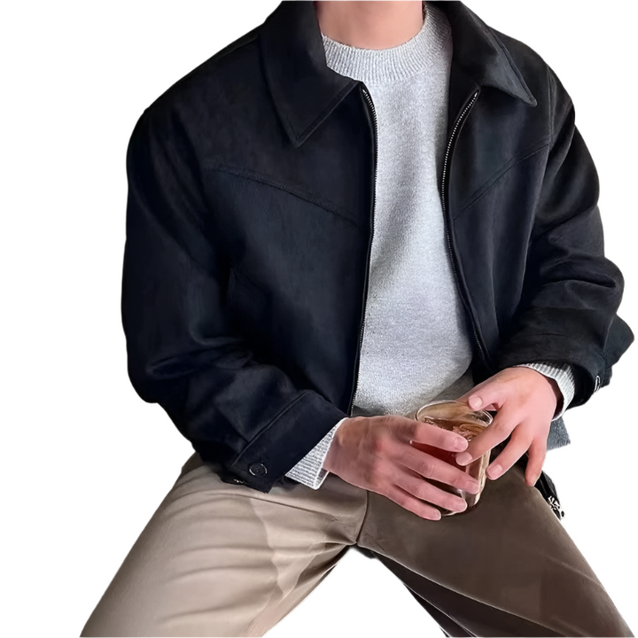 Men’s Faux Leather Overshirt Jacket | Button-Up | Casual Layering