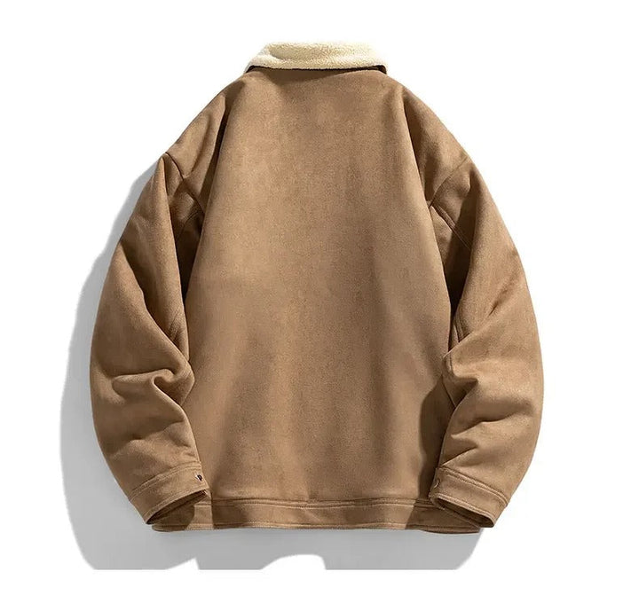 Men’s Sherpa-Lined Denim Jacket | Warm Fleece Collar | Casual Outerwear