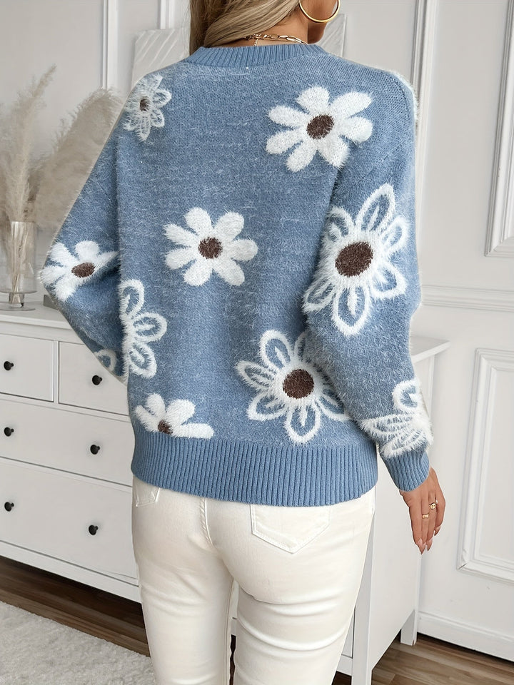 Madeleine - Women's Floral Sweater