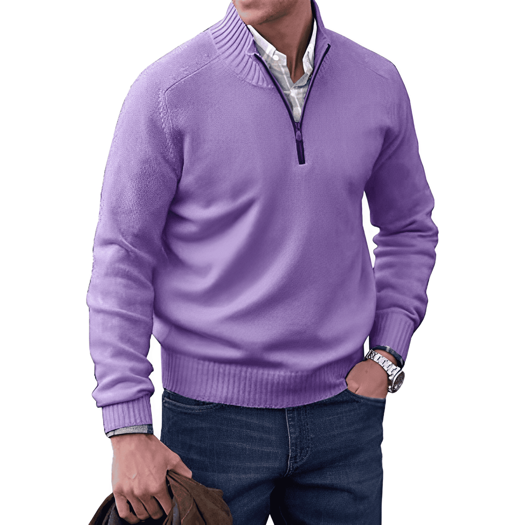 Ethan – Classic Quarter-Zip Sweater