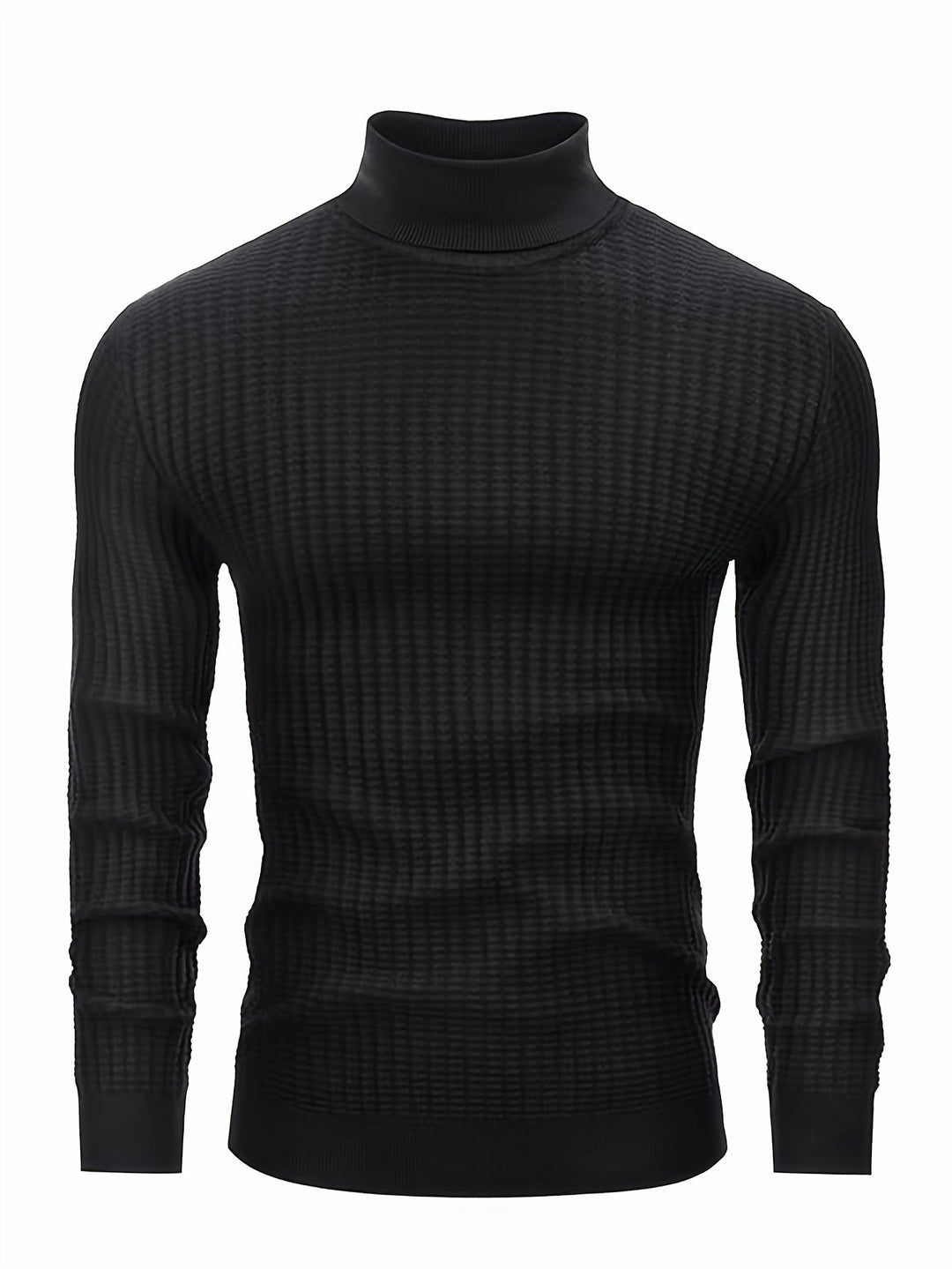 Ribbed Turtleneck Sweater | Slim Fit Cable Knit | Fall-Winter Essential