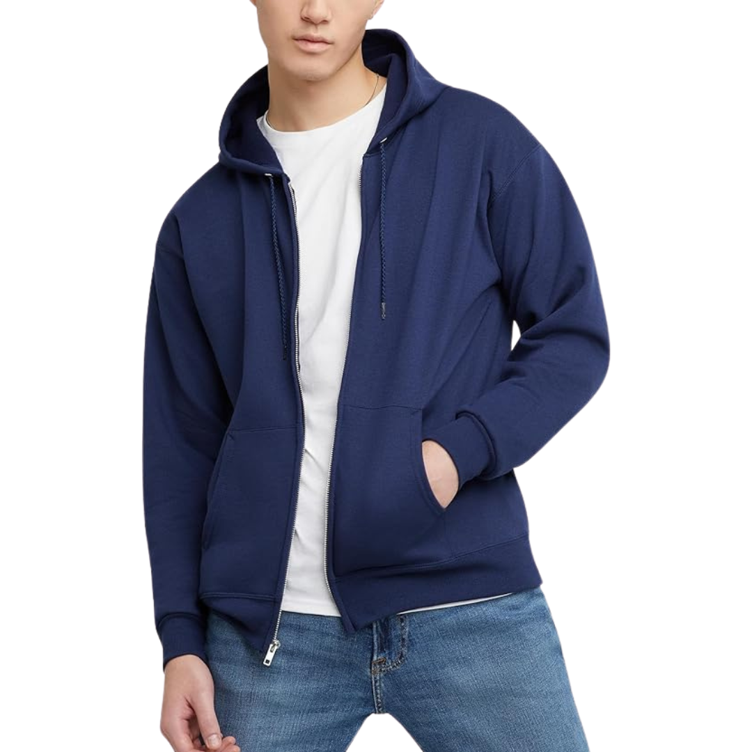 Men’s Full-Zip Fleece Hoodie | Everyday Layer | Soft Brushed Interior