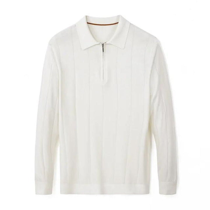 Polo en maille pour homme | Pull léger à col zippé