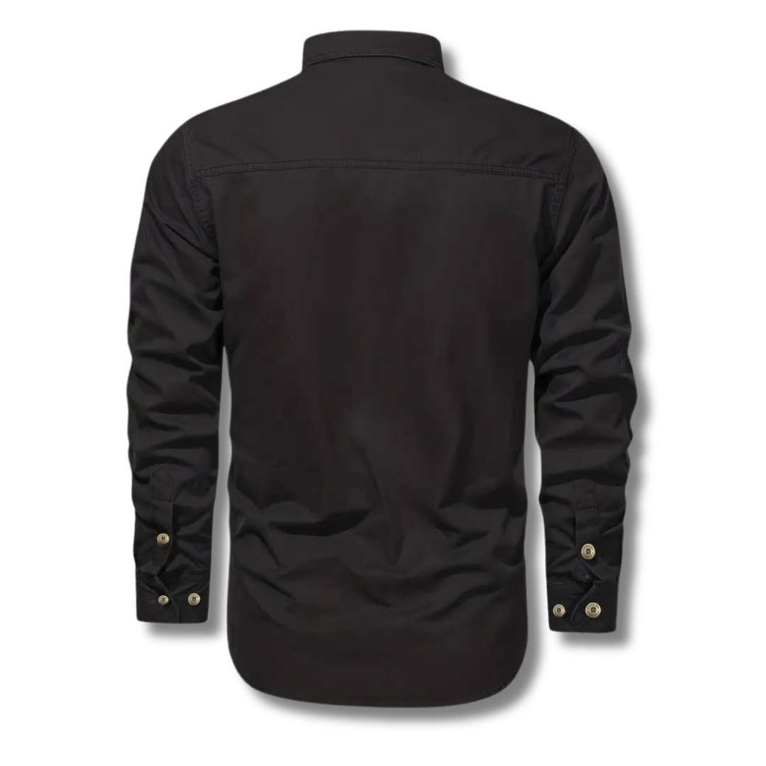 Men's Canvas Utility Shirt | Dual Chest Pockets & Rugged Cotton | Workwear-Inspired Style