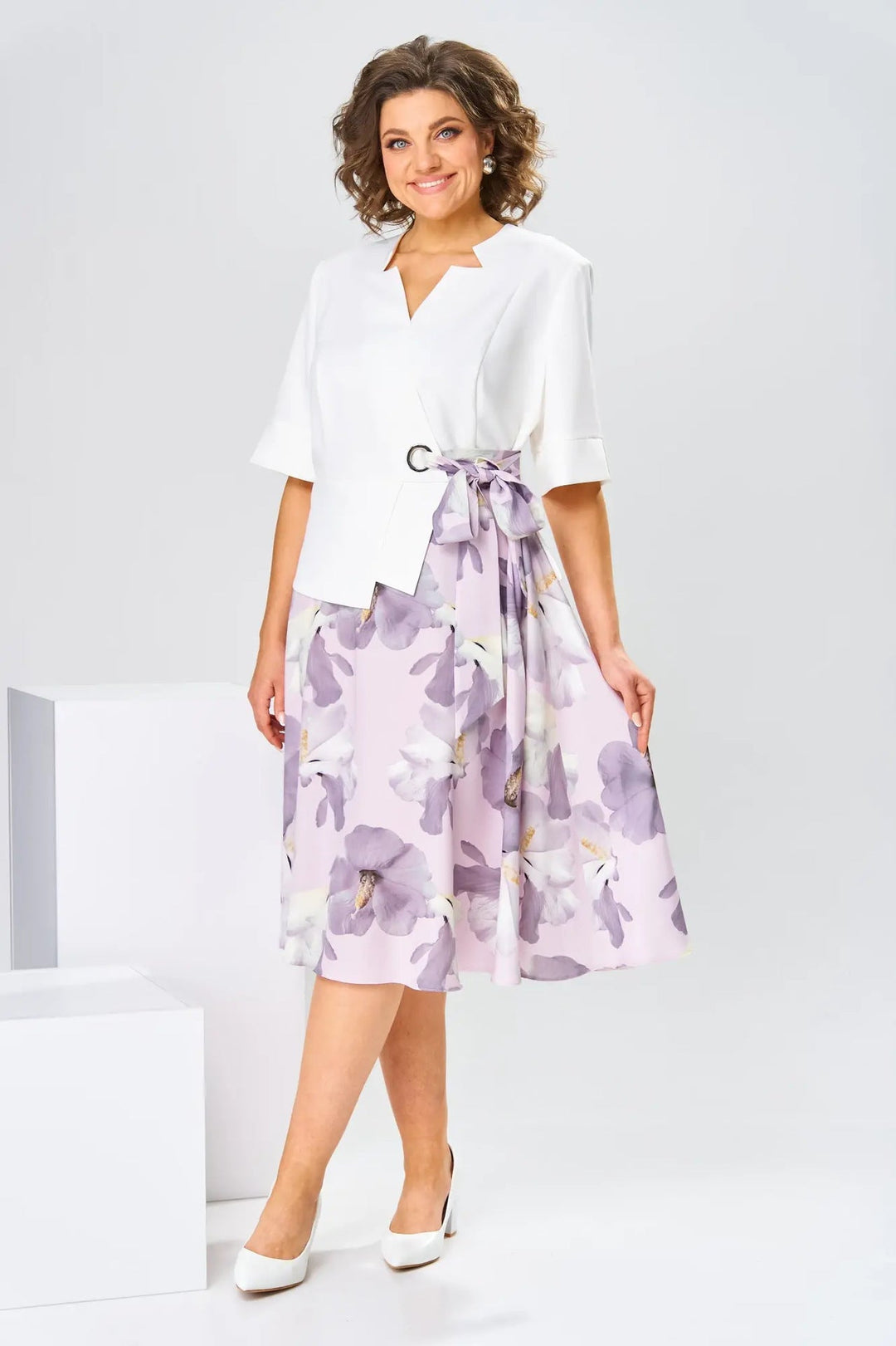 Adelisa - High Quality Cotton and Silk Dress for Natural Elegance