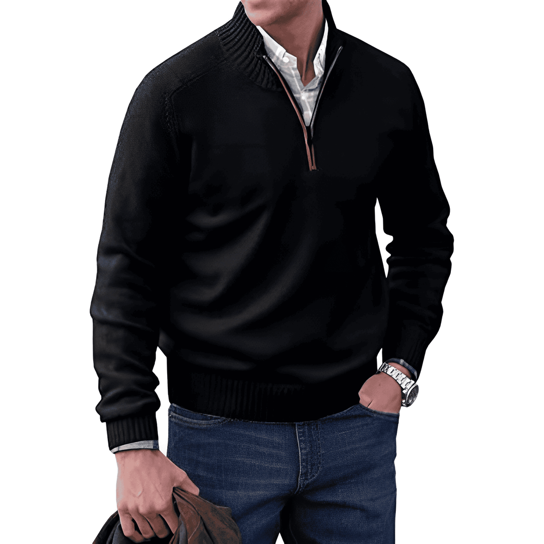 Ethan – Classic Quarter-Zip Sweater