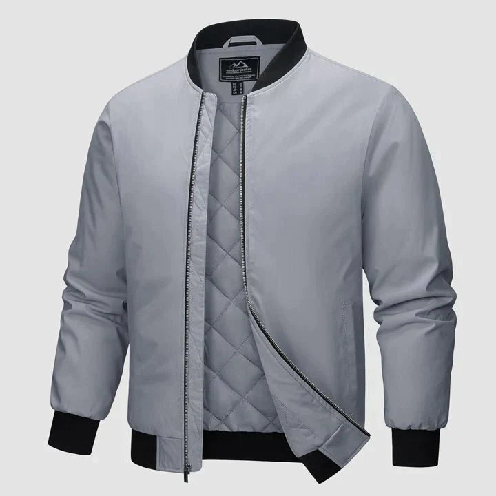 Blouson aviateur matelassé pour homme | Finitions côtelées | Veste légère idéale pour l'automne