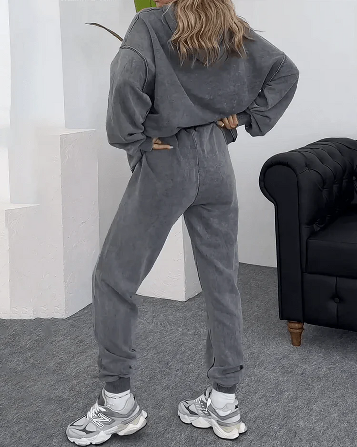 Oversized Hoodie & Joggers Set | Washed Look | Casual Loungewear