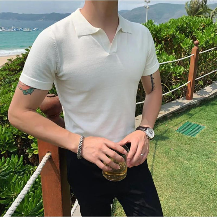 Men's Slim Polo Shirt | Stretch Knit | Casual Summer Essential