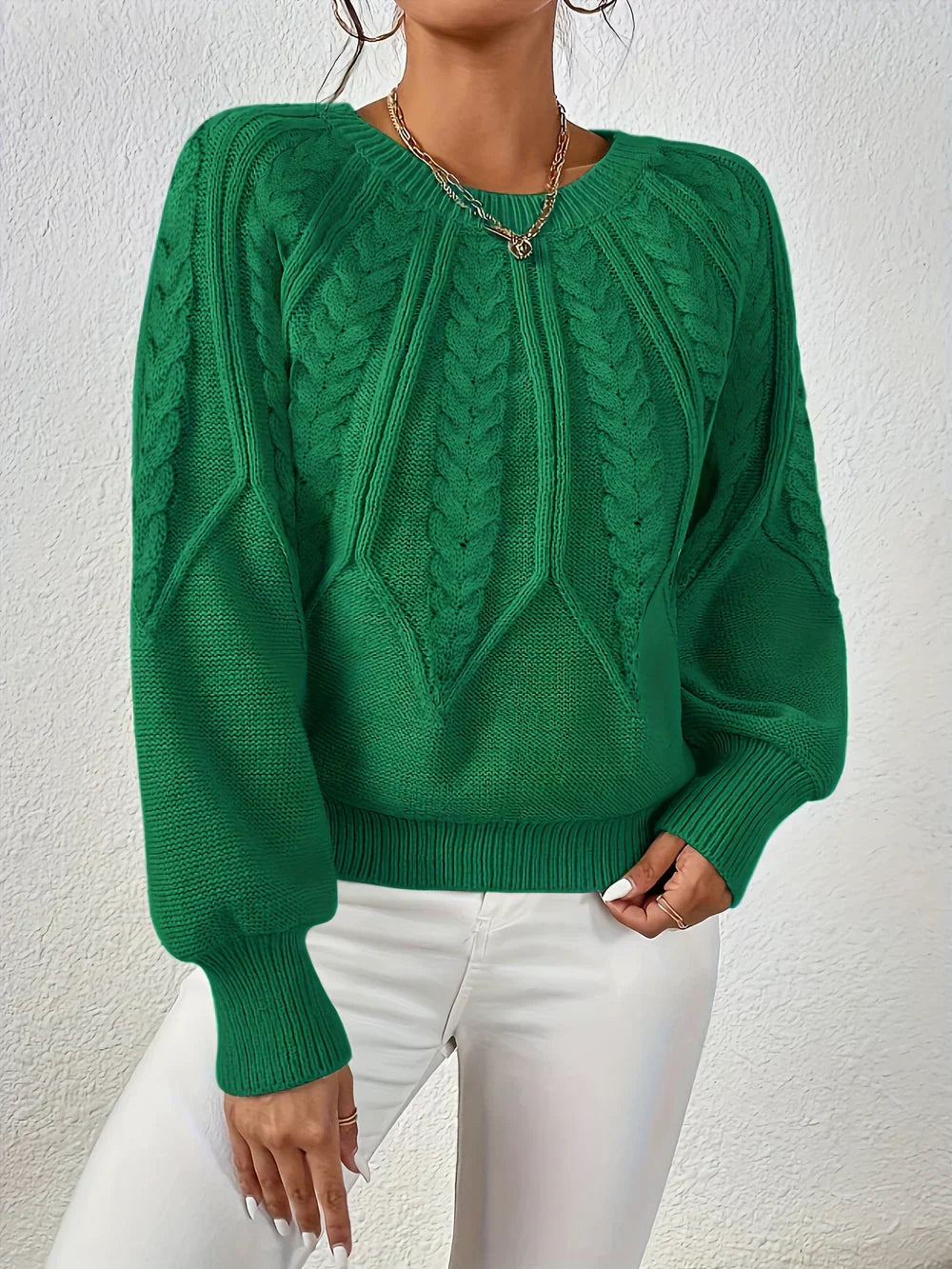 Cezanne - Women's Thick Puff Sleeve Sweater